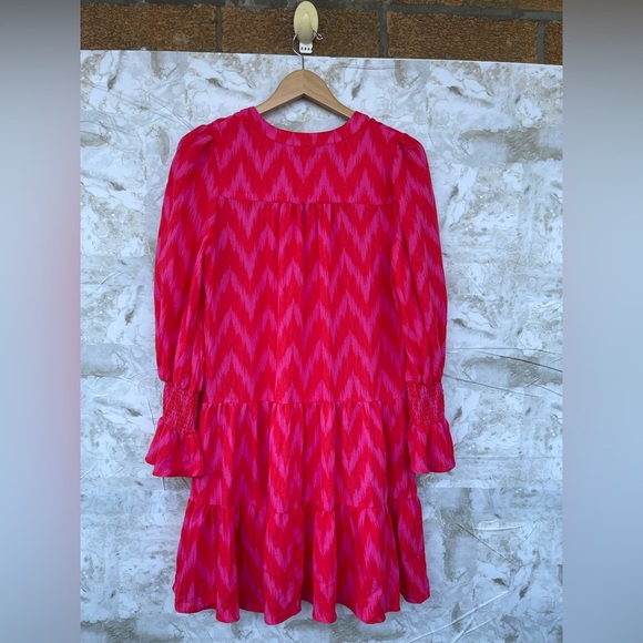 POMANDER PLACE Hot Pink Ikat Kenzo Dress size medium - Picture 10 of 10